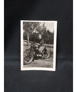 Orig 1940s Photo of HARLEY DAVIDSON Female Women Motorcycle Motorbike Rider - €15,17 EUR