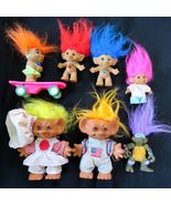 RARE Vtg Troll Dolls Lot 7 UNEEDA WISHNIK Ace Russ TMNT Donatello Ninja ... - $163.35