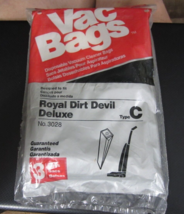 Pack of 3 Royal Dirt Devil Deluxe Type C #3028 Paper Vacuum Bags - Brand New!!! - £7.80 GBP