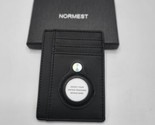 Normest Airtag Wallet Leather - Black - £23.25 GBP