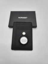 Normest Airtag Wallet Leather - Black - £23.34 GBP