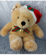 Chrisha Playful Plush Teddy Bear Christmas Tan Red Bell 24&quot; Stuffed 1988... - $1,230.09 MXN