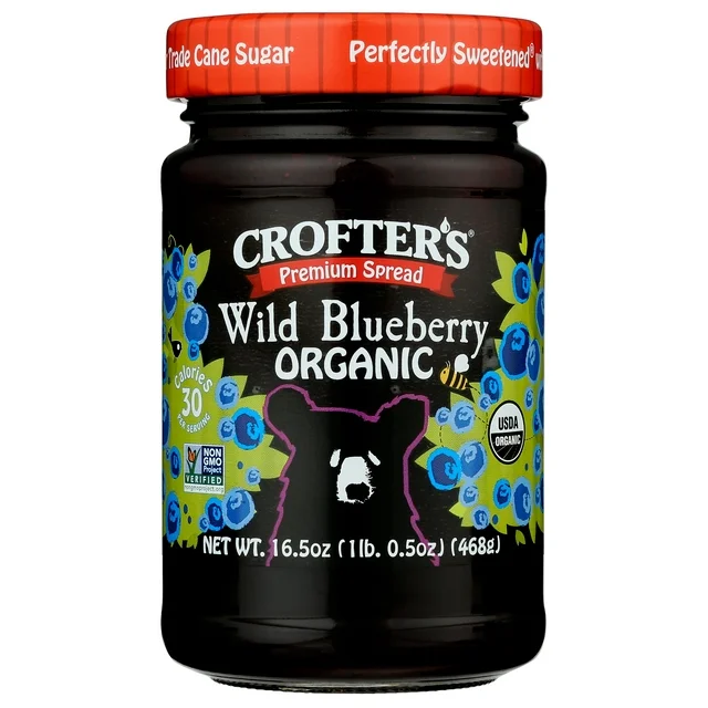 Crofters Fruit Spread Organic Premium Blueberry, 16.5 oz, Case Of 4 - $19.00