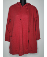 Soft Surroundings Womens Tunic Top Size XS Red Soho Long Sleeve Single P... - $24.99