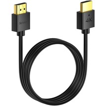 4K Hdmi Cable 1 Ft High Speed (4K@60Hz, 18Gbps), Hdmi 2.0 Cord, Thin Hdm... - $14.99