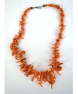 Coral Necklace Salmon Graduated Branch Jewelry - £58.82 GBP