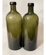 Antique Saxlehners Bitterquelle Hunyadi Janos Green Bottle, Budapest - £19.95 GBP