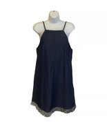Lumiere chambray “denim” string fringe dress Women’s Size S Small - $14.10