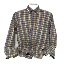 Cinch Button Down Shirt Men&#39;s Medium Western Wear Plaid Farm Ranch Cowboy - $15.93