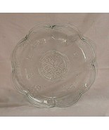 Savannah Clear Anchor Hocking 12" Round Chip & Dip Platter Pressed Floral Design - $29.69