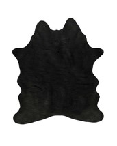 5&#39; x 7&#39; Black Faux Cowhide Area Rug - £167.64 GBP