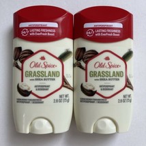 2 Pack - Old Spice Grassland Shea Butter Antiperspirant Deodorant, Exp 12/2024 - £26.14 GBP