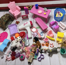 Doll Accessories Lot  Mattel Barbie Dollhouse Furniture Hair Dryer Cat C... - £18.45 GBP