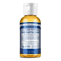 Dr. Bronner&#39;s - Pure-Castile Liquid Soap (Peppermint, Travel Size, 2 ounce) - Ma - £15.17 GBP