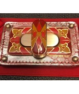 Vintage Chi by Falchi Red Lambskin/Snake Skin Cinch Waist Stretch Belt D... - $199.95