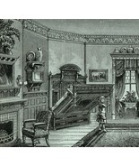 Paine&#39;s Furniture Manufactory Boston *bricher* Interior House View Foldi... - €21,11 EUR