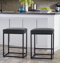 For Use At Kitchen Counters, The Maison Arts Black Counter Height 24&quot; Bar Stools - £102.79 GBP