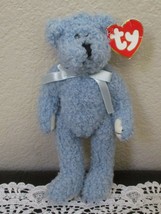 Ty Attic Treasures Bluebeary Fully Jointed Bear CREASED TAG - £4.66 GBP