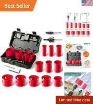 17-Piece Bi-Metal Hole Saw Kit with High Speed Steel - For Precision Cut... - $54.00