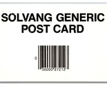 Generic Barcode Greetings Solvang California CA UNP Continental Postcard... - $2.92