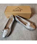 CLIFFS by WHITE MOUNTAIN Calming Ballet Flats Ladies Slip on Shoes Silve... - $20.78