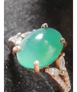 Icy Ice Dark Green 100% Natural Burma Jadeite Jade Ring # Type A Jadeite # - €503,69 EUR
