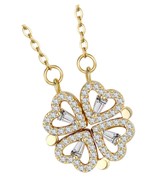 Love and Crafted Leaf Clover Necklace for Women - Lucky - - £126.77 GBP