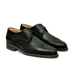New Darby Handmade Leather Olive Green  color Wing Tip Brogue Shoe For M... - £124.91 GBP