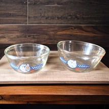 Set Of 2 Pillsbury Doughboy Poppin Fresh Glass Mixing Bowl 1.5+1 Anchor ... - $19.20