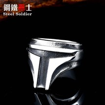 Steel soldier men personality fashion stainless steel ring cool man 2021 popular - £7.82 GBP