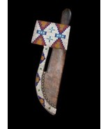 Indian Beaded Knife Cover Native American Sioux Hide Knife Sheath WT163 - $140.24