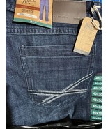 T.K. Axel Men&#39;s Slim Boot Cut Dark Stretch 5 Pocket Denim Jean Harbor 40x30 - $546.53 MXN