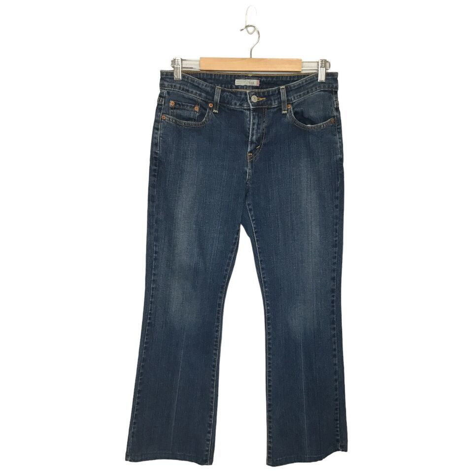 Levis Womens 515 Boot Cut Dark Wash Denim Blue Jeans 10 - $24.74