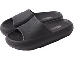 32 Degrees Women&#39;s Size Large (9-10) Cushion Slide Shower Sandal, Black - $11.99