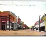 Main Street View From Broadway Plattsburg Missouri MO UNP DB Postcard K6 - $14.80