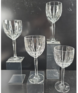 4 Waterford Crystal Omega All Purpose Wine Glasses Set Marquis Clear Cut... - $88.77