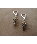 Toadstools Fungi fly agaric magic mushrooms bronze Earrings - £51.07 GBP