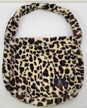 d3) Gelangxiong Woman Fuzzy Faux Fur Leopard Print Hobo Hand Bag Purse - $14.84