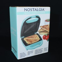 Nostalgia My Mini Personal Sandwich Maker Non-Stick Panini Teal Mint Gre... - $17.83