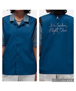 Jordan NWT $75 Women’s Colorblock Camp Shirt Short Sleeve Button Up Blue... - £29.62 GBP