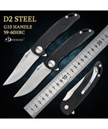 SDOKEC D2 Steel Blade Ball Bearing Flipper Tactical EDC Pocket Folding K... - $29.99