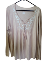 Women&#39;s Sonoma Nude V-Neck Top Shirt - Sz L - £17.19 GBP