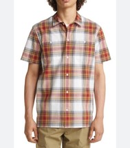 BP. Mens Button-Up Shirt Multicolor Plaid Short Sleeve Pocket 100% Cotto... - £18.13 GBP