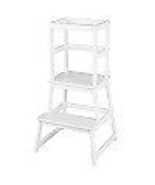 Kids Kitchen Step Stool Standing Tower 2-Step Ladder w/Safety Railings W... - £100.35 GBP