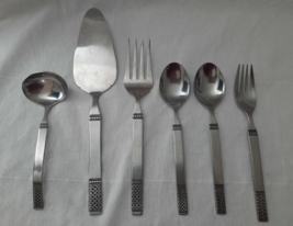 6 Pcs Danika MSI Made in Japan Stainless Spoons Fork Ladle Meat Fork Pie... - $29.65