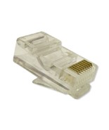 BlueDiamond RJ45 Round 50-Micron Stranded Plug - 8P8C - Clear - 10pk - $96.47 MXN