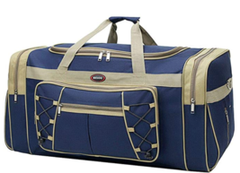 25" Men Travel Gym Duffle Bag Sports Waterproof Blue Tote Handbag Overnight - £26.33 GBP