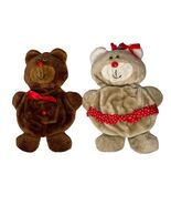 Vtg RH International Set of 2 Plush Boy Girl Teddy Bear Christmas Stocki... - $42.56