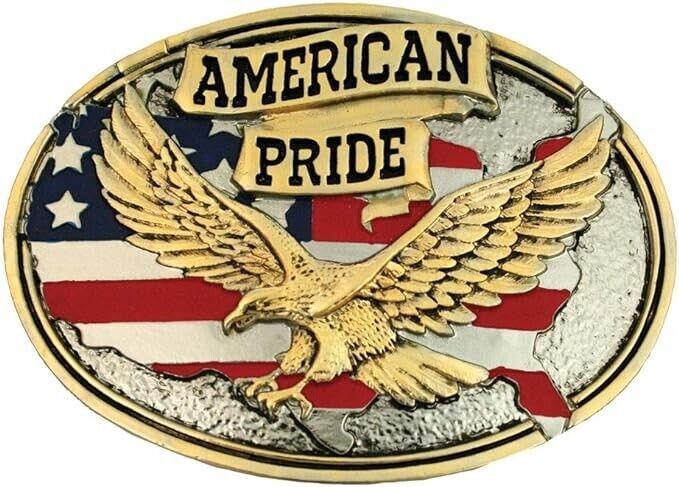 American Pride Soaring Eagle Heritage Belt Buckle Montana Silversmiths Attitude - $45.53
