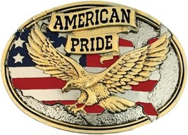 American Pride Soaring Eagle Heritage Belt Buckle Montana Silversmiths Attitude - £36.38 GBP